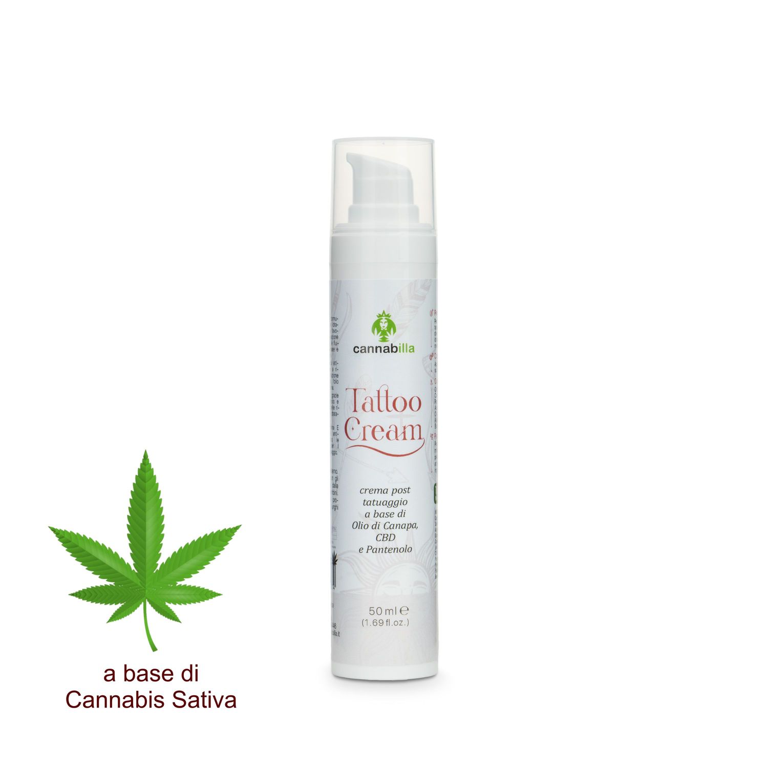 Packaging of the Cannabilla Tattoo Cream Nourishing Cream