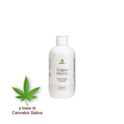 Packaging for the Cannabilla brand Cleansing and Moisturizing Bath &amp; Shower Gel