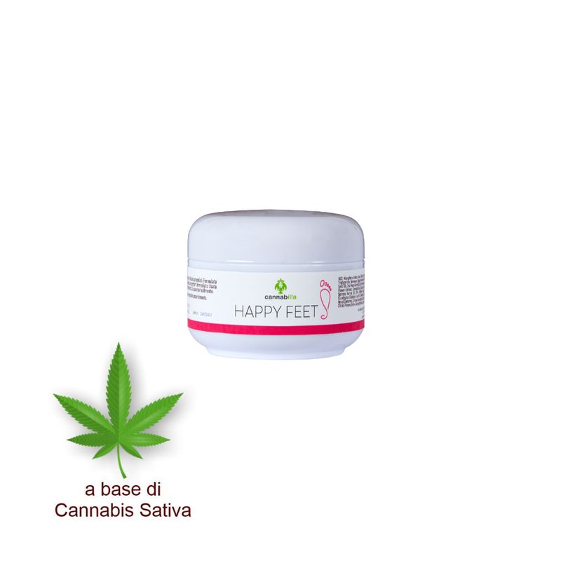 Packaging of the Cannabilla Happy Feet Natural Foot Balm