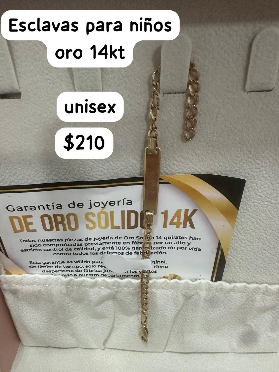 Esclava unisex oro 14k