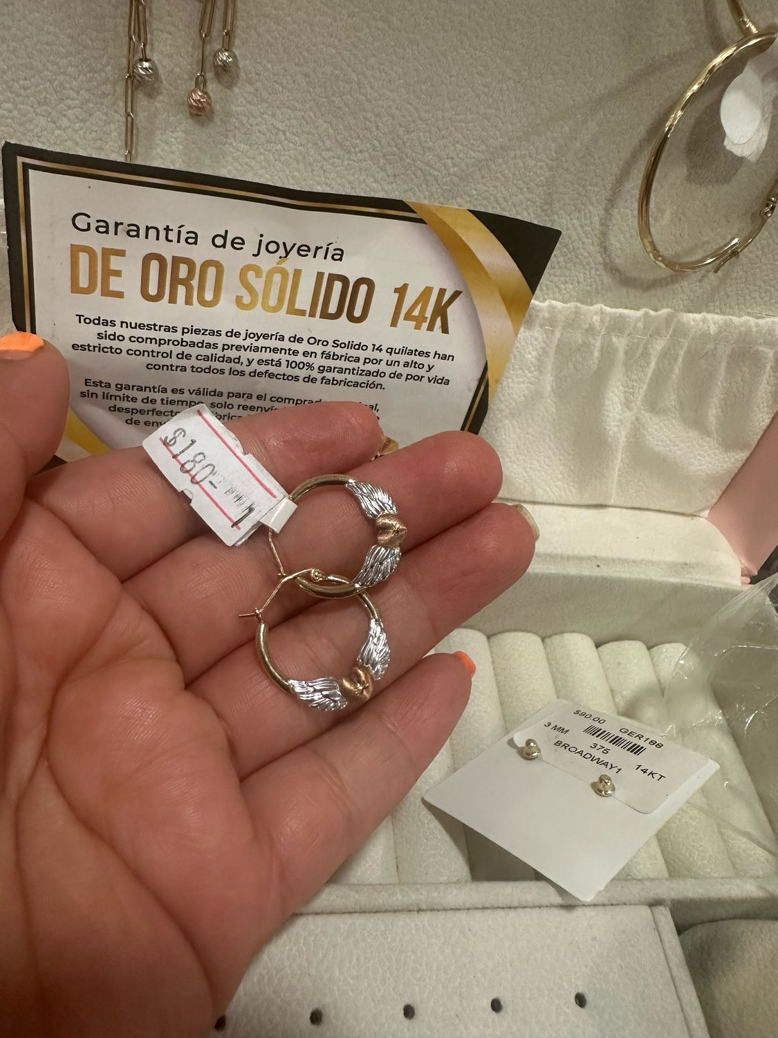Argollas oro 14k %