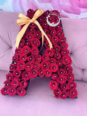 Letras con Rosas eternas 