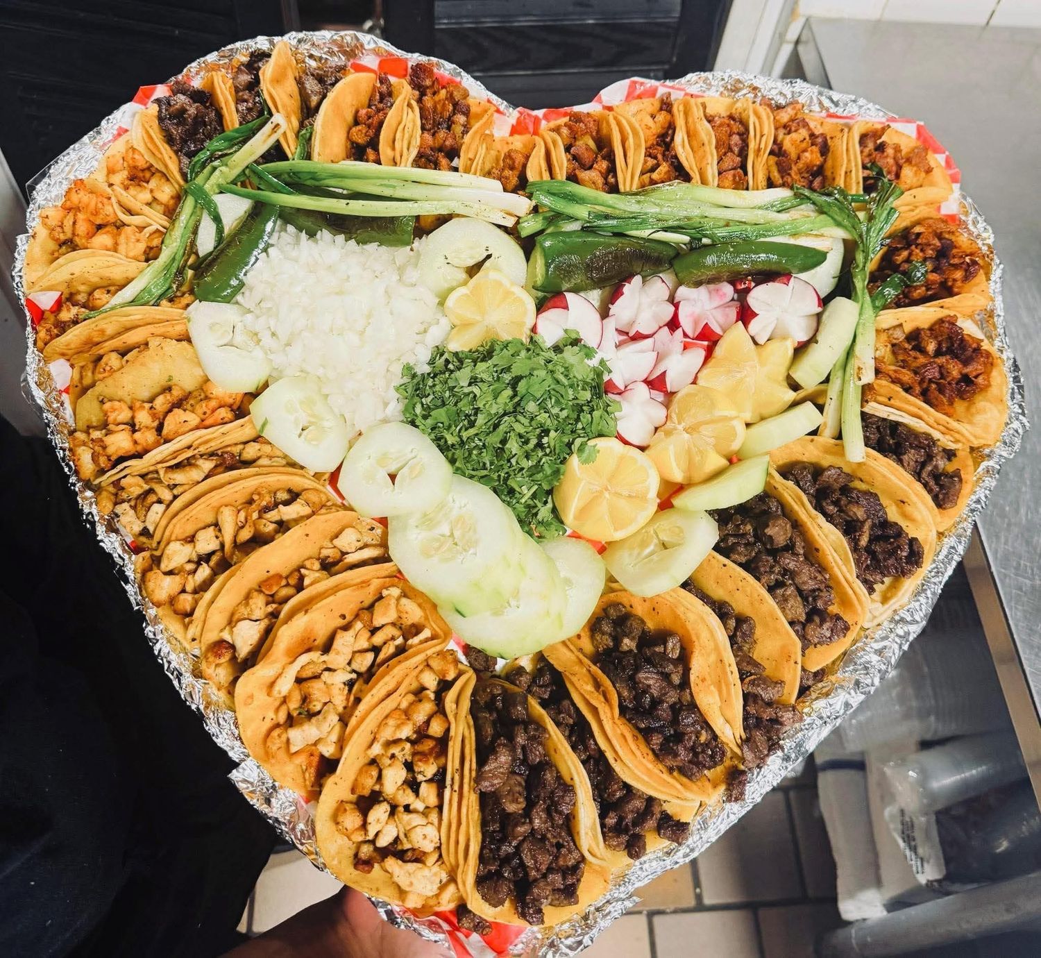 Tacos corazón 