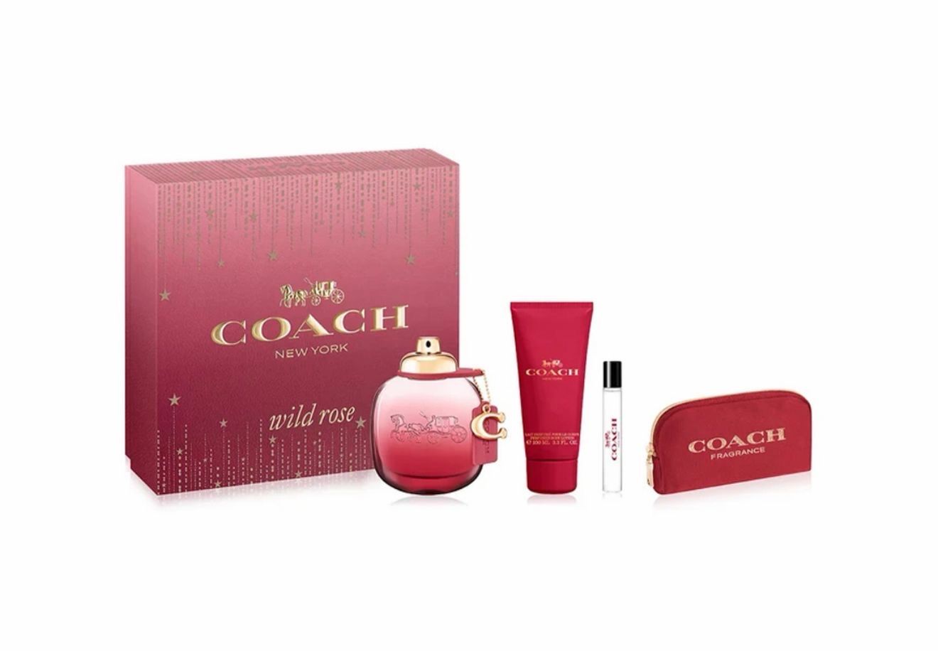 Coach York Wild Rose 3pc Gift Set 3.0z Edp Spray...