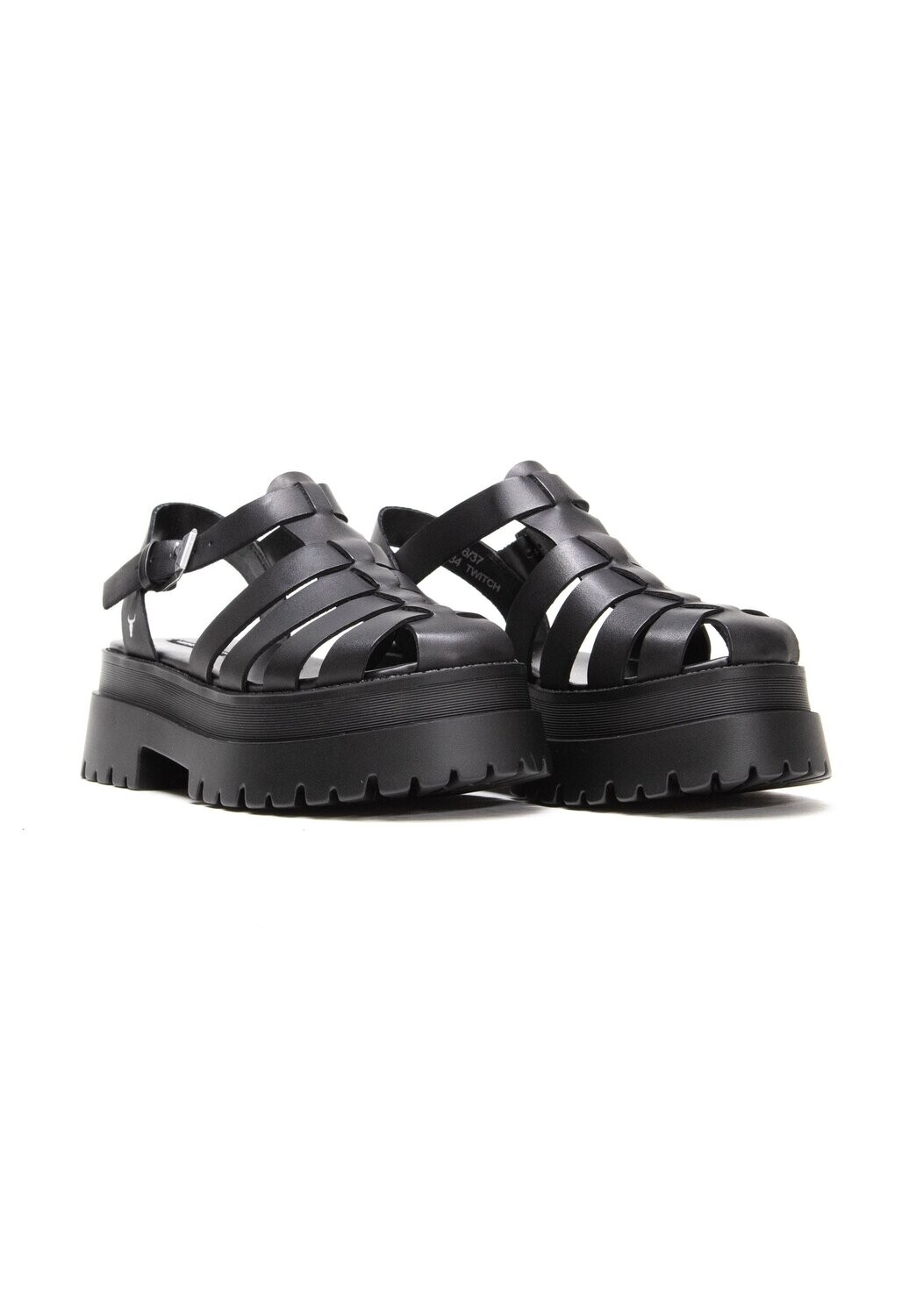 WINDSOR SMITH TWITCH - Sandali con plateau NERO