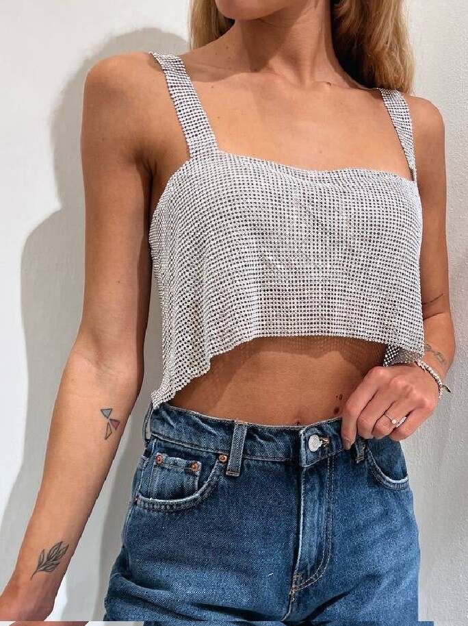 VICOLO - Top fascia strass