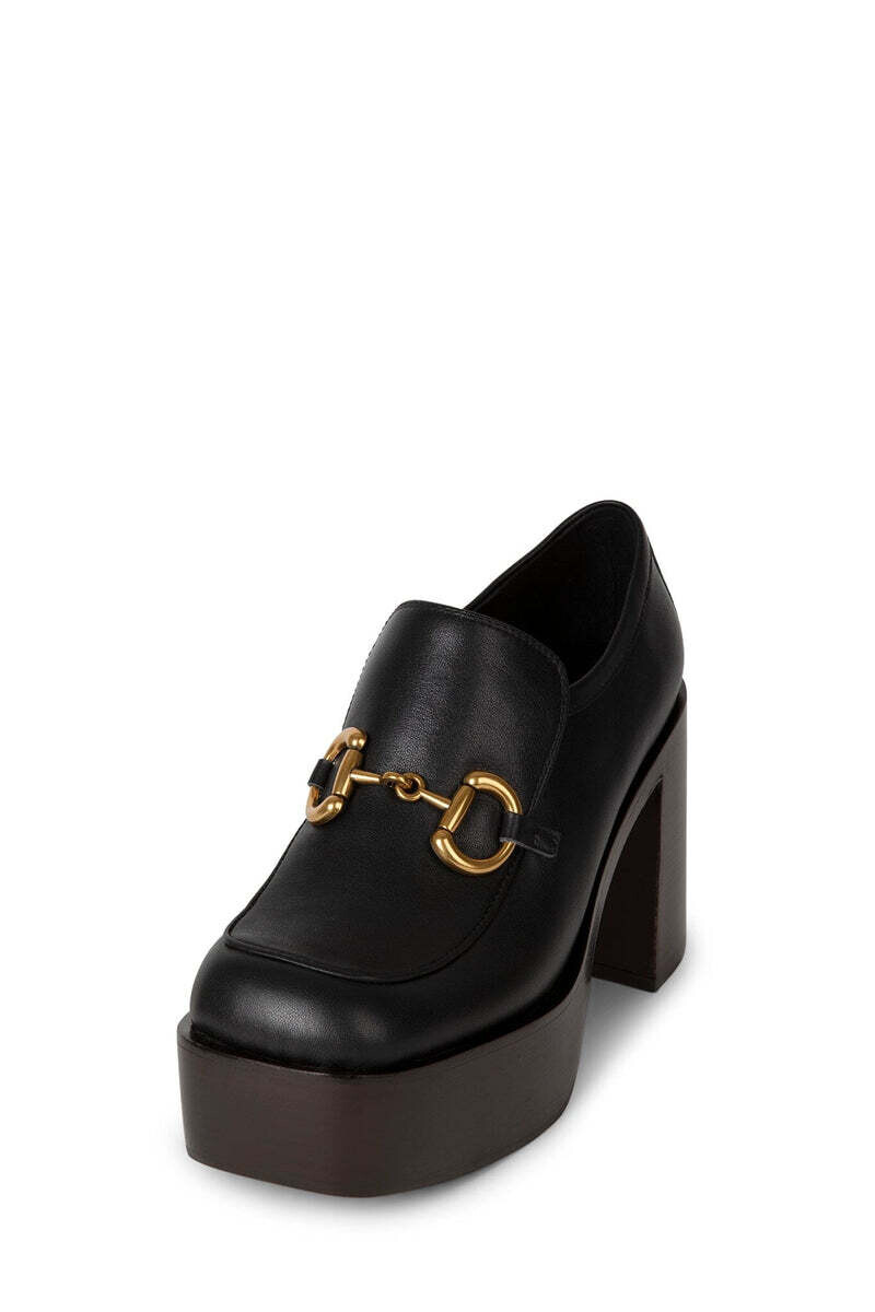 JEFFREY CAMPBELL - CURATOR -  MOCASSNO DOPPIO FONDO PELLE NERO