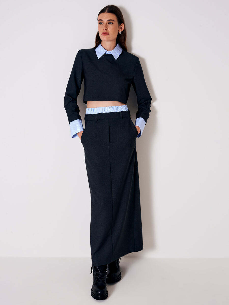 VICOLO - Maglia Fondo Effetto Camicia NEW IN
Grigio Antracite