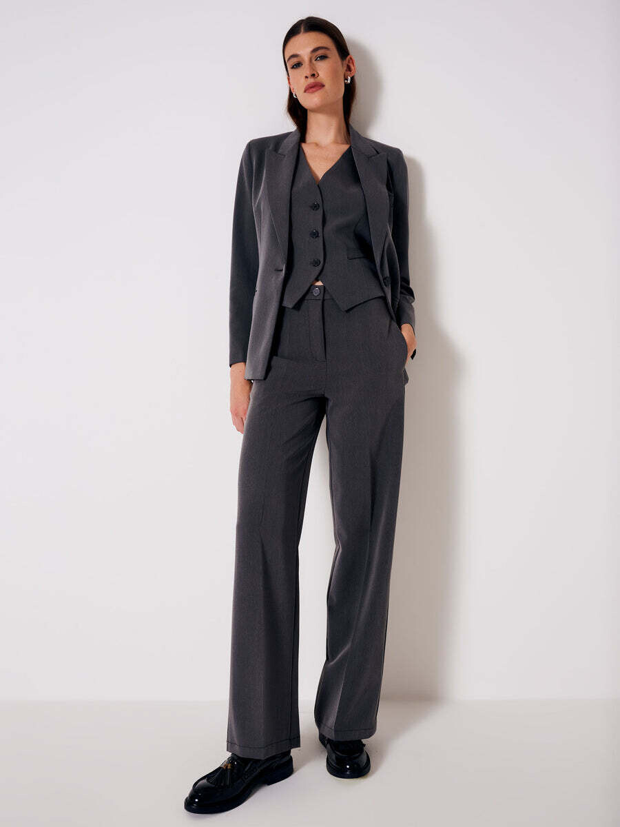 VICOLO - Pantalone Palazzo Basic NEW IN Grigio SKU: TR0527193RGRI-3