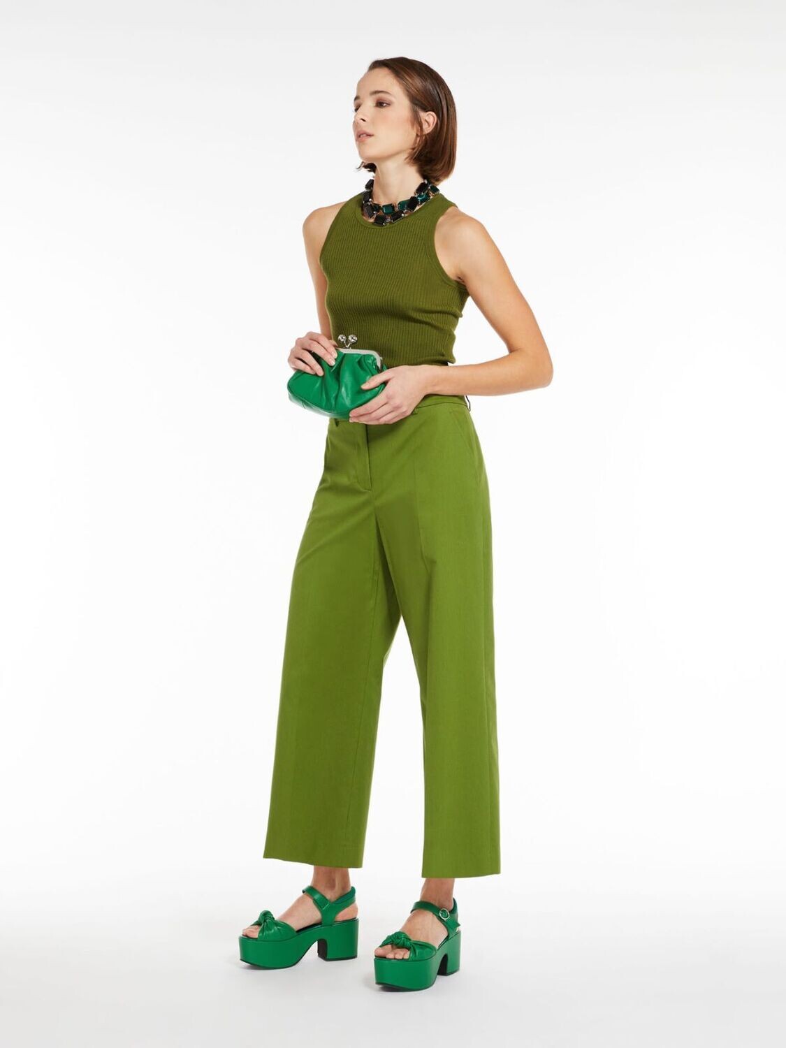 MAX MARA Weekend - 
PANTALONI CROPPED IN RASO