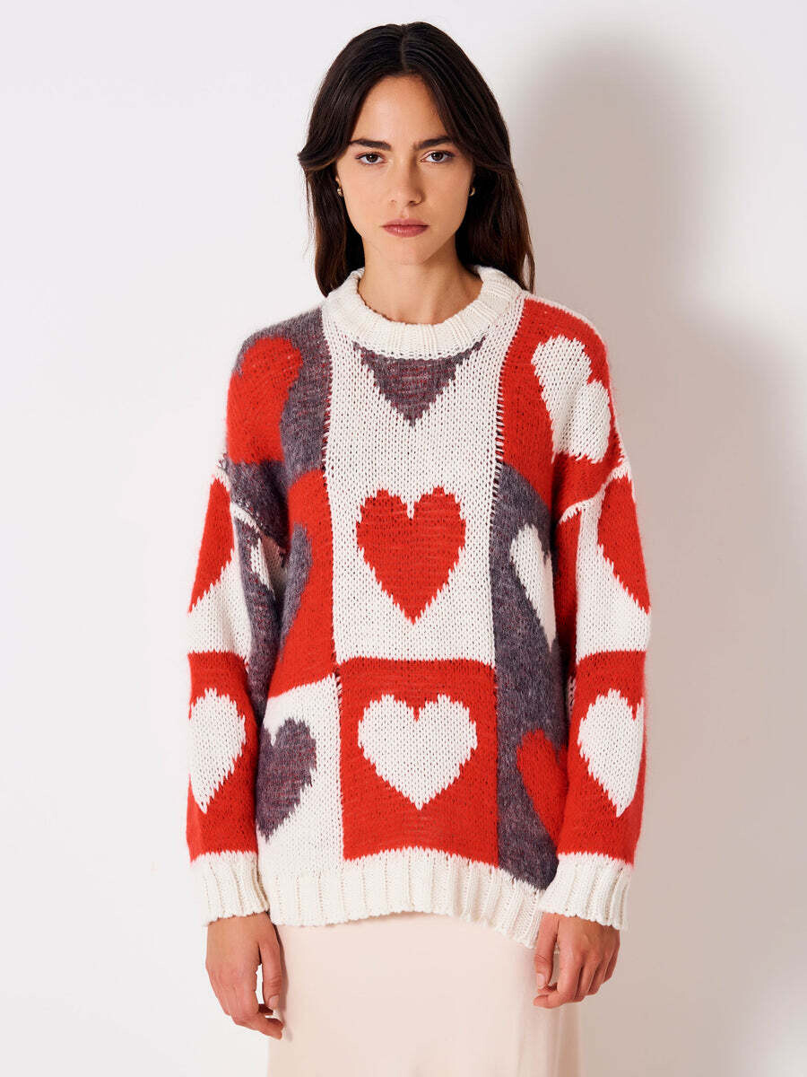 VICOLO - Pullover Cuori NEW IN
Bianco/Rosso
SKU: 33081R576RNAT