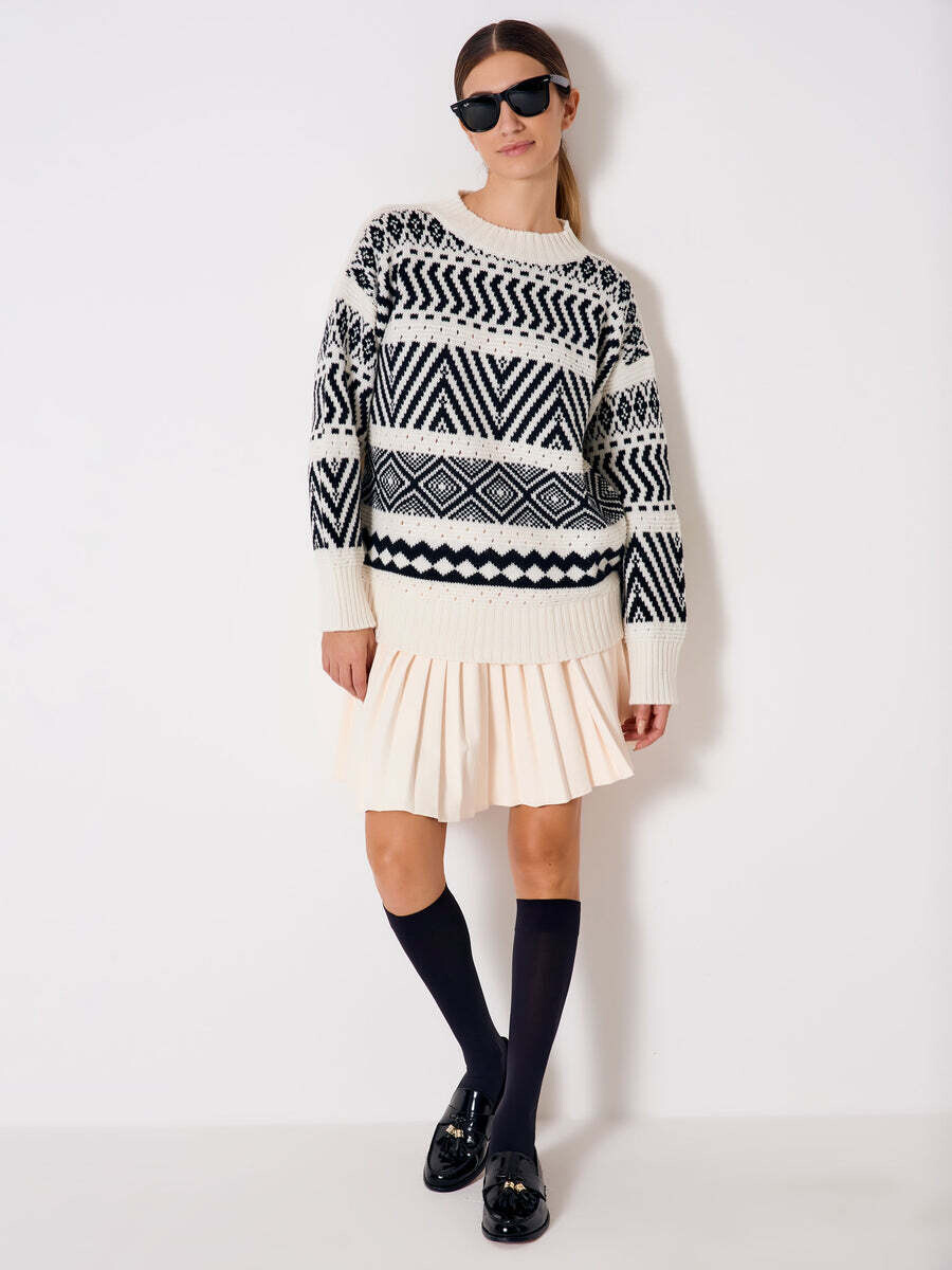 VICOLO- Pull Jacquard NEW IN
Bianco/Nero
SKU: 55040R471RNAT