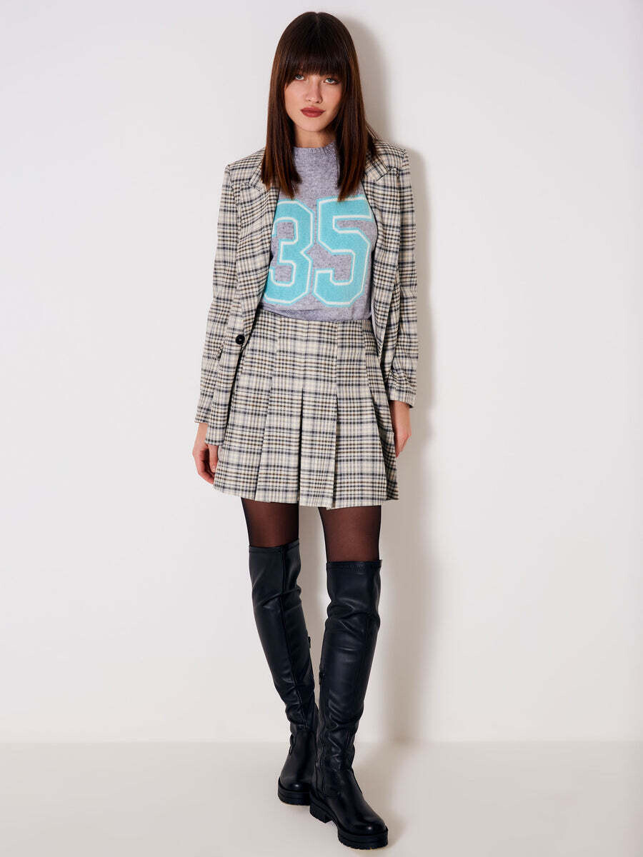 VICOLO - Minigonna a Pieghe Check NEW IN
Grigio/Bianco/Beige
SKU: TR2025002ANAT