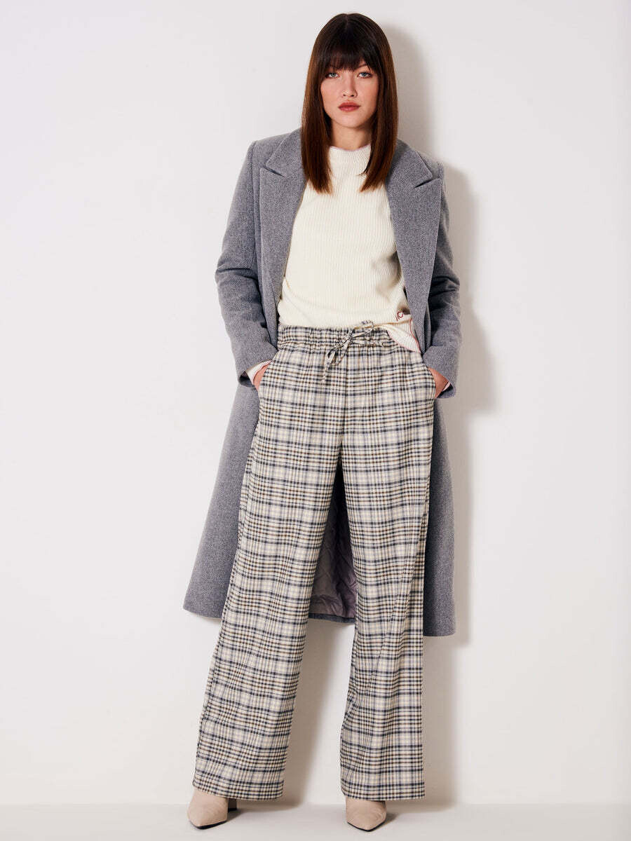 Pantalone Palazzo Check Con Elastico NEW IN
Grigio/Bianco/Beige
SKU: TR2024002ANAT