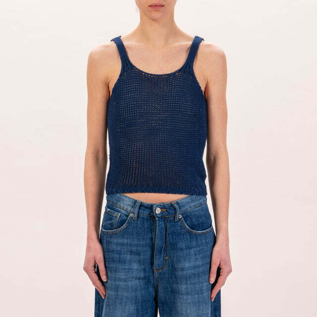 da TENSIONE IN Tensione in - Top in maglia - Blu SKU: c3028-5-124411