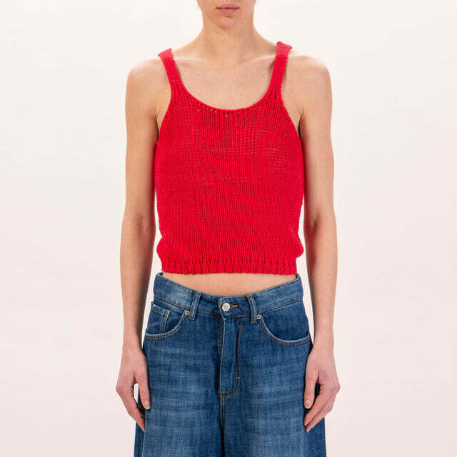 da TENSIONE IN Tensione in - Top in maglia - rosso  SKU: c3028-5-124410