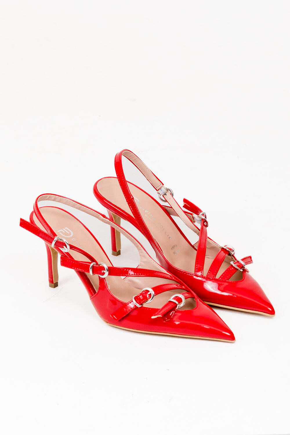 Divine Follie - Décolleté sling back con cinturini Art. 1830
Rosso