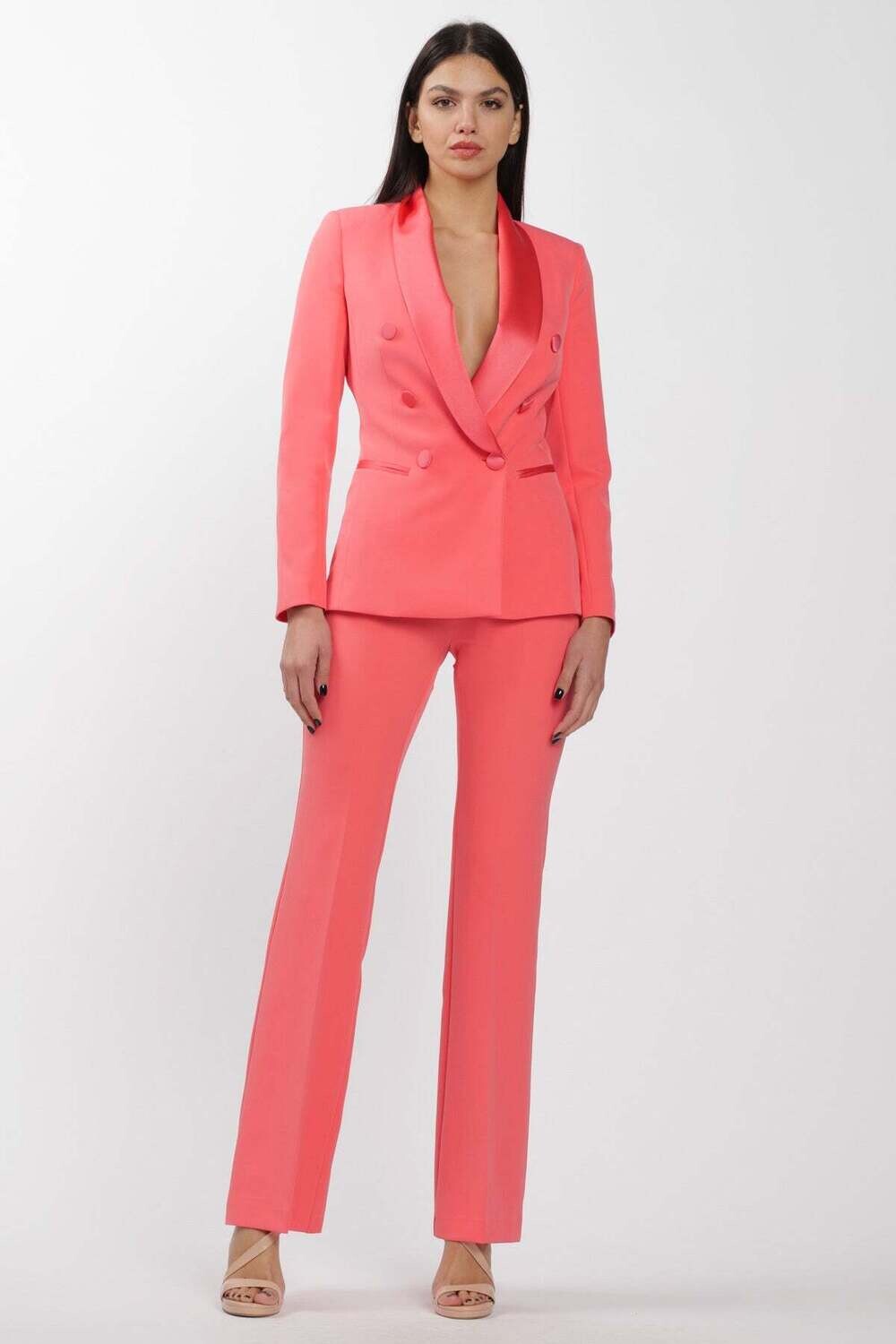 SILENCE LIMITED - Double Shawl Basic Corallo