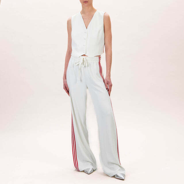 da TENSIONE IN Tensione in-Gilet banda laterale - latte/rosso SKU: 24d1948-126966