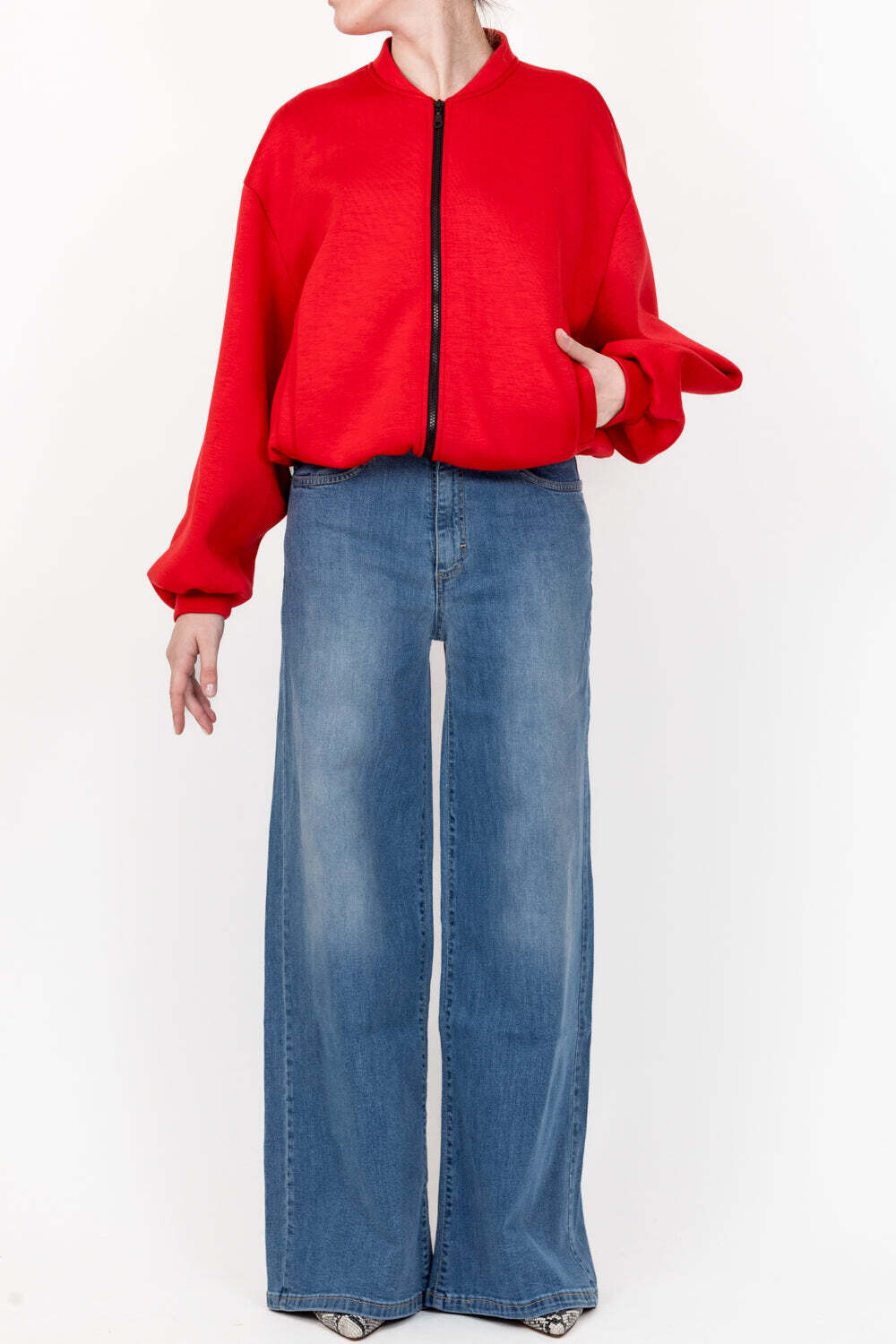 Vicolo - Bomber neoprene con coulisse Art. TB0194
Rosso