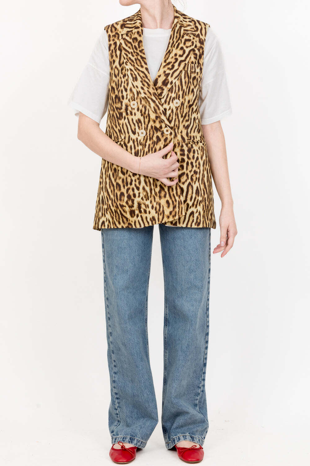 Tensione in - Gilet doppiopetto animalier Art. TI2192