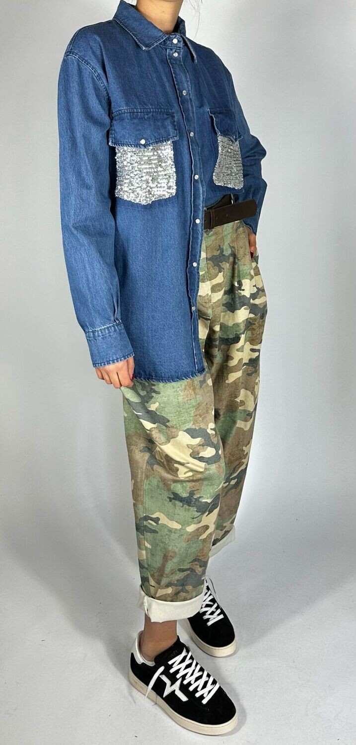 camicia jeans paillettes (ti2140) – tensione in