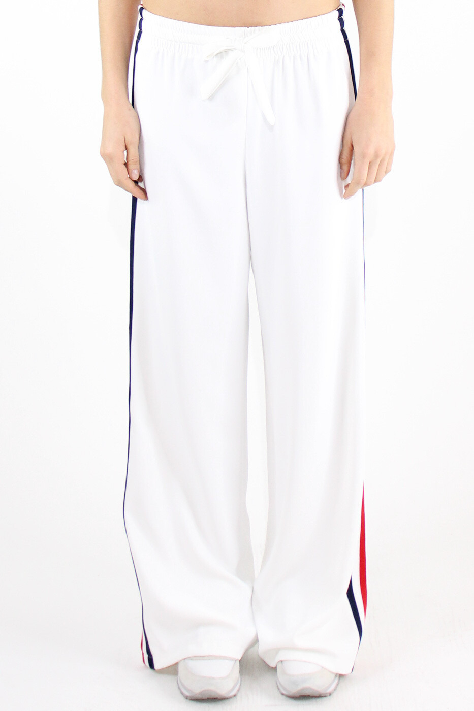 Tensione In Pantalone palazzo con dettaglio laterale panna COD: 24P1951___76