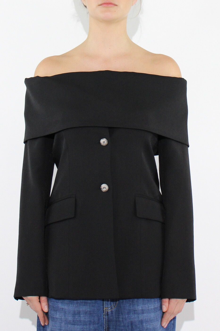 Vicolo - Giacca scollo shiffer Art. TB0090 Nero