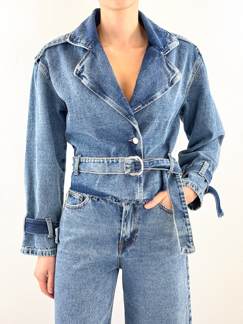 Chiodo in denim – Haveone HAVEONE COD: KGZ-L010 Chiodo in denim – Haveone HAVEONE COD: KGZ-L010