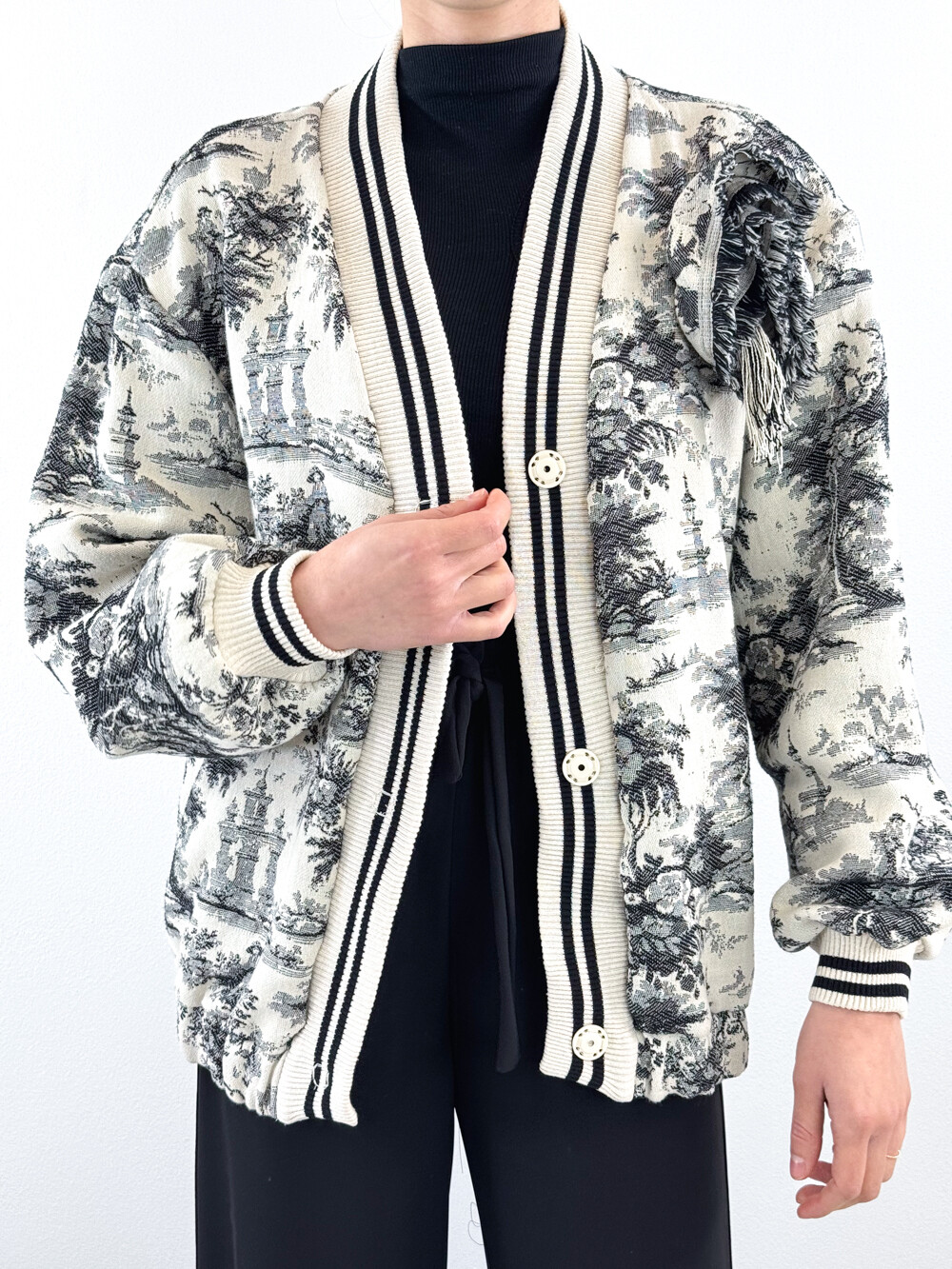 Tensione in Bomber fantasia Art: S24J4 Bianco Nero