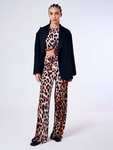 VICOLO - Top Animalier Cropped NEW IN Nero SKU: UB0164099ANER