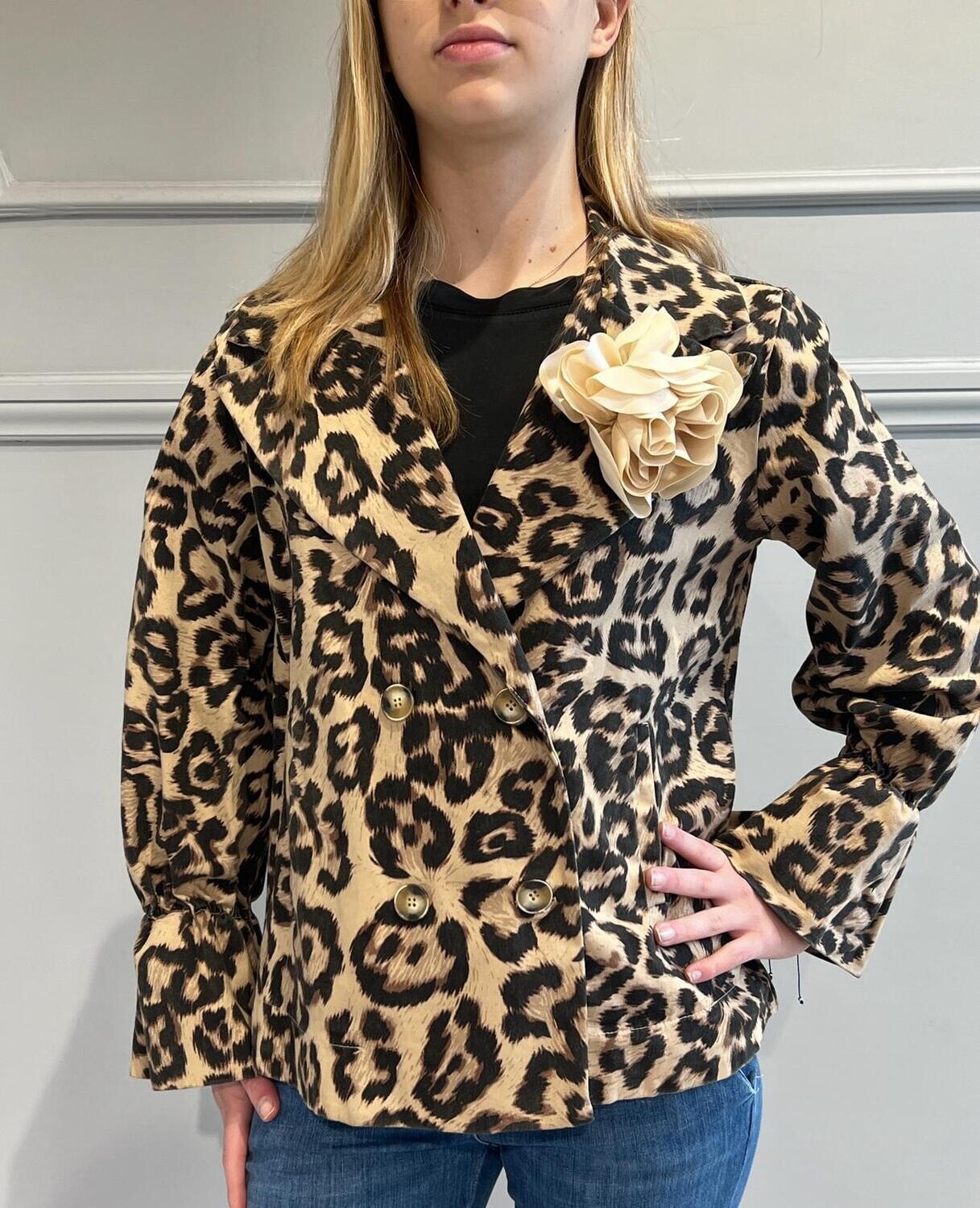 Vicolo - Trench animalier con spilla Art. TB1204 Maculato