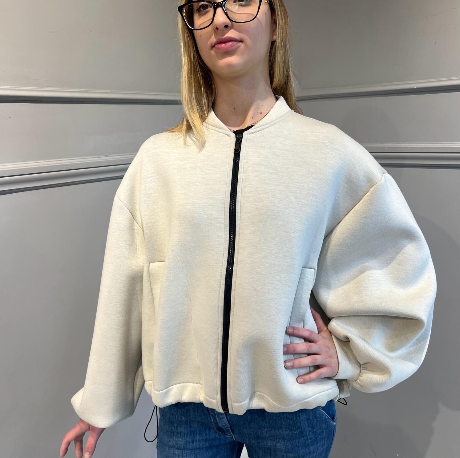 da VICOLO Vicolo-Bomber neoprene - sand SKU: tb0194-129956