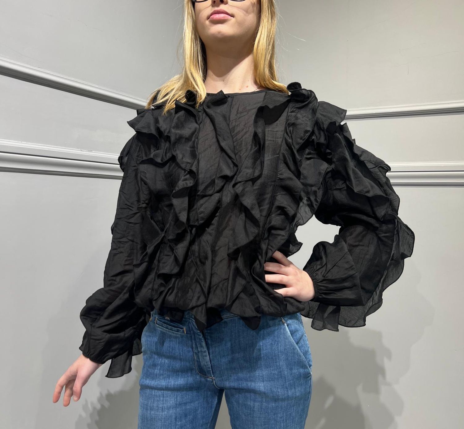 TENSIONE IN - Camicia Rouges M0484 Nero