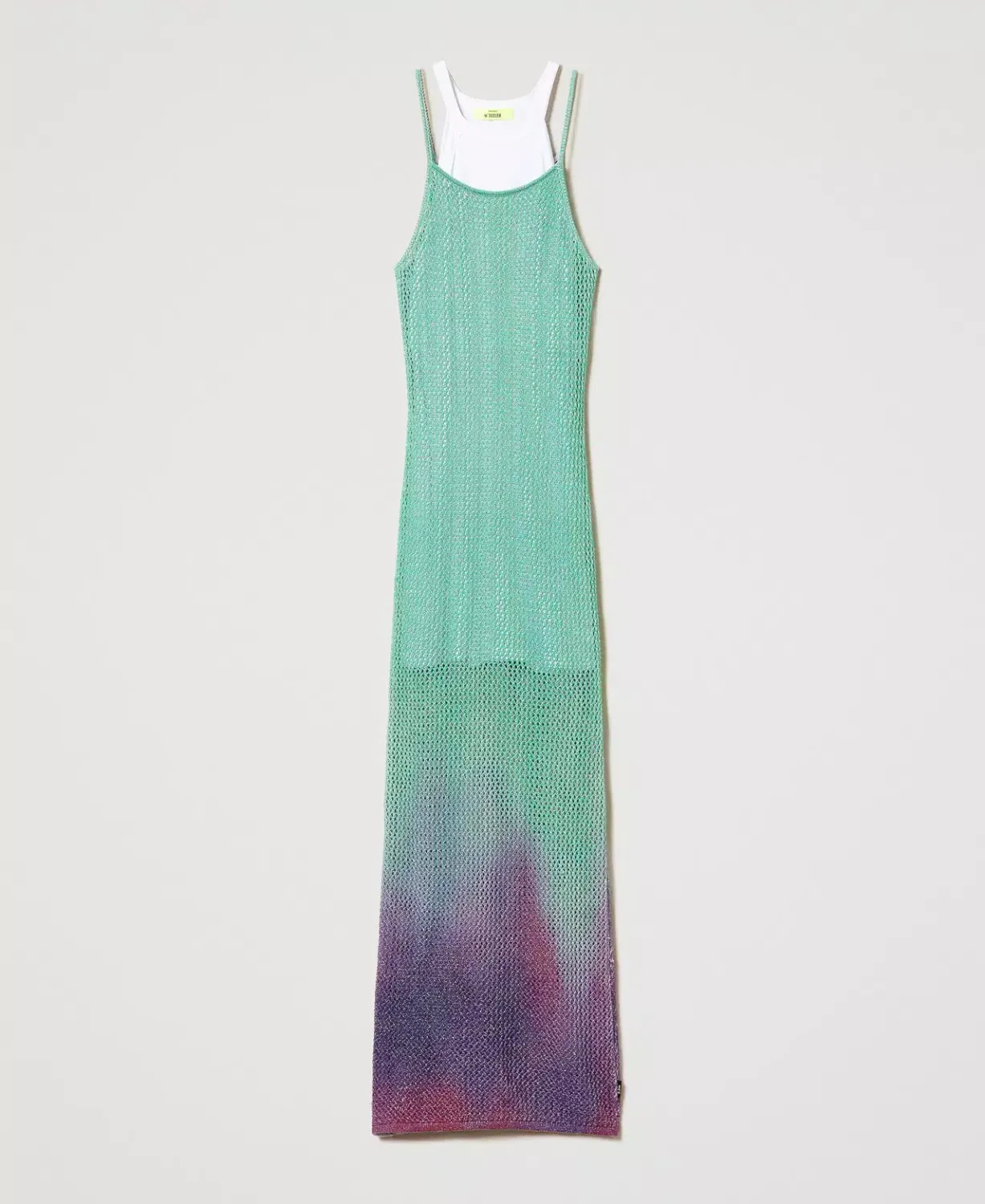 MYFOXACTITUDE
Abito lungo MYFO in maglia lurex con sottoveste 241AQ3142 Verde