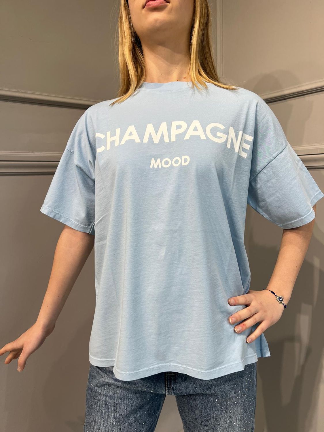 VICOLO - T-Shirt CHAMPAGNE Celeste RB0399