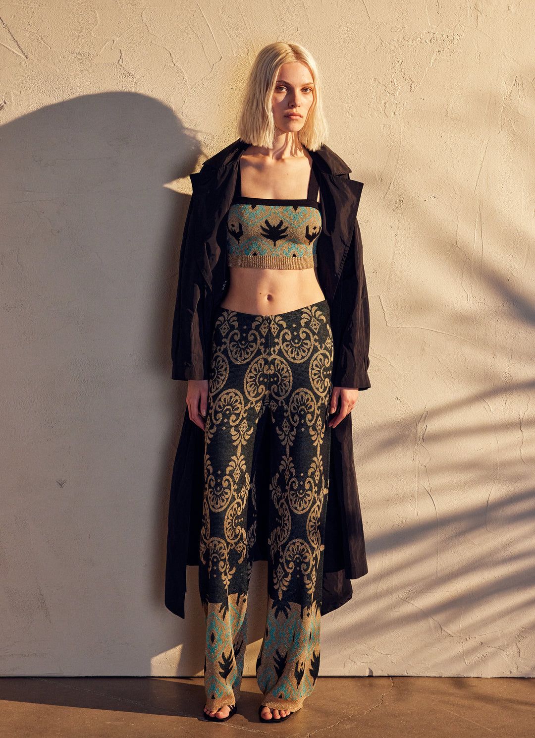 AKEP - TOP CROP IN MAGLIA JACQUARD LUREX CNKD05088