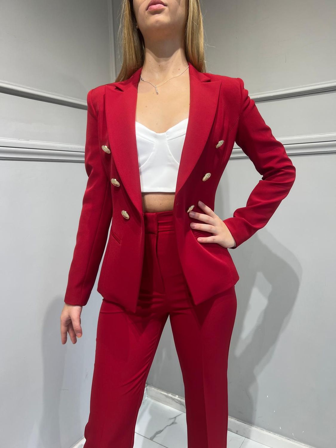 SILENCE LIMITED - TAILLEUR GIACCA+PANTALONE Rosso - art: NPR23L-25 + NP2003T-252