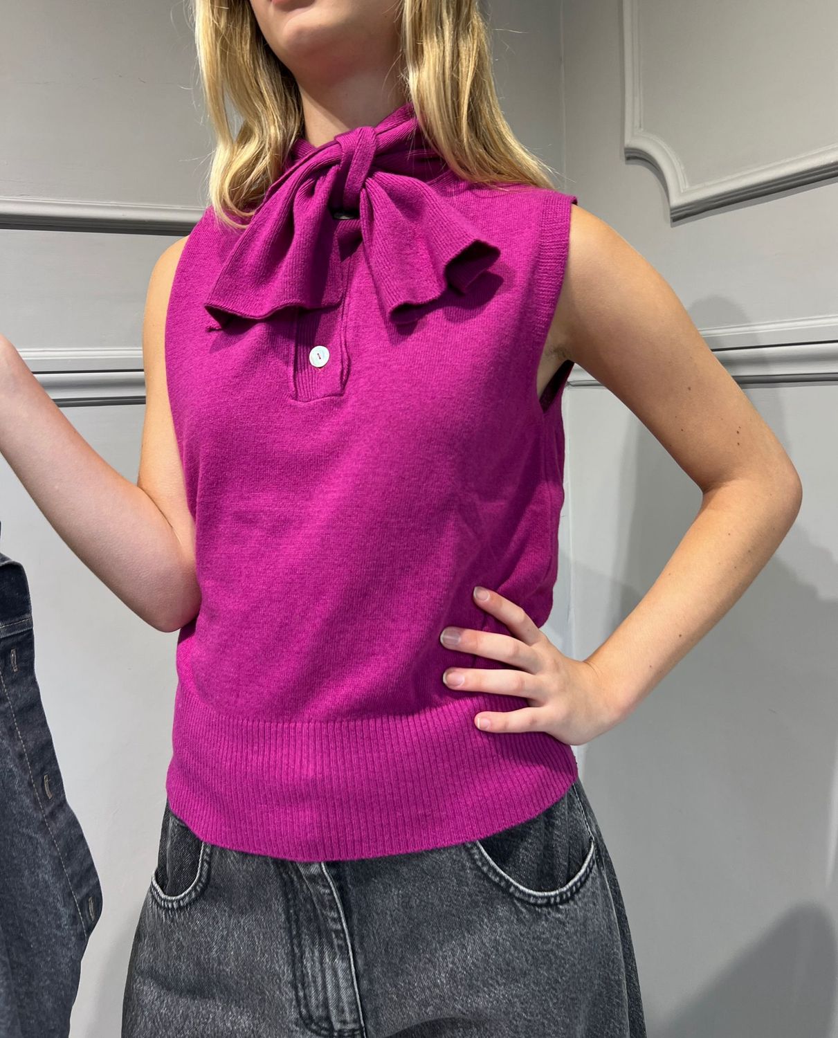 TENSIONE IN - Maglia fiocco - art: 2240187 malva