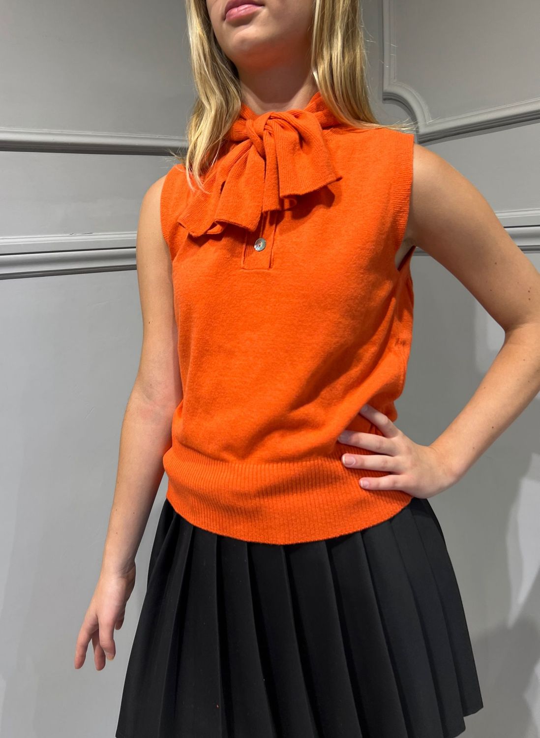 TENSIONE IN - Maglia fiocco - art: 2240187  arancio