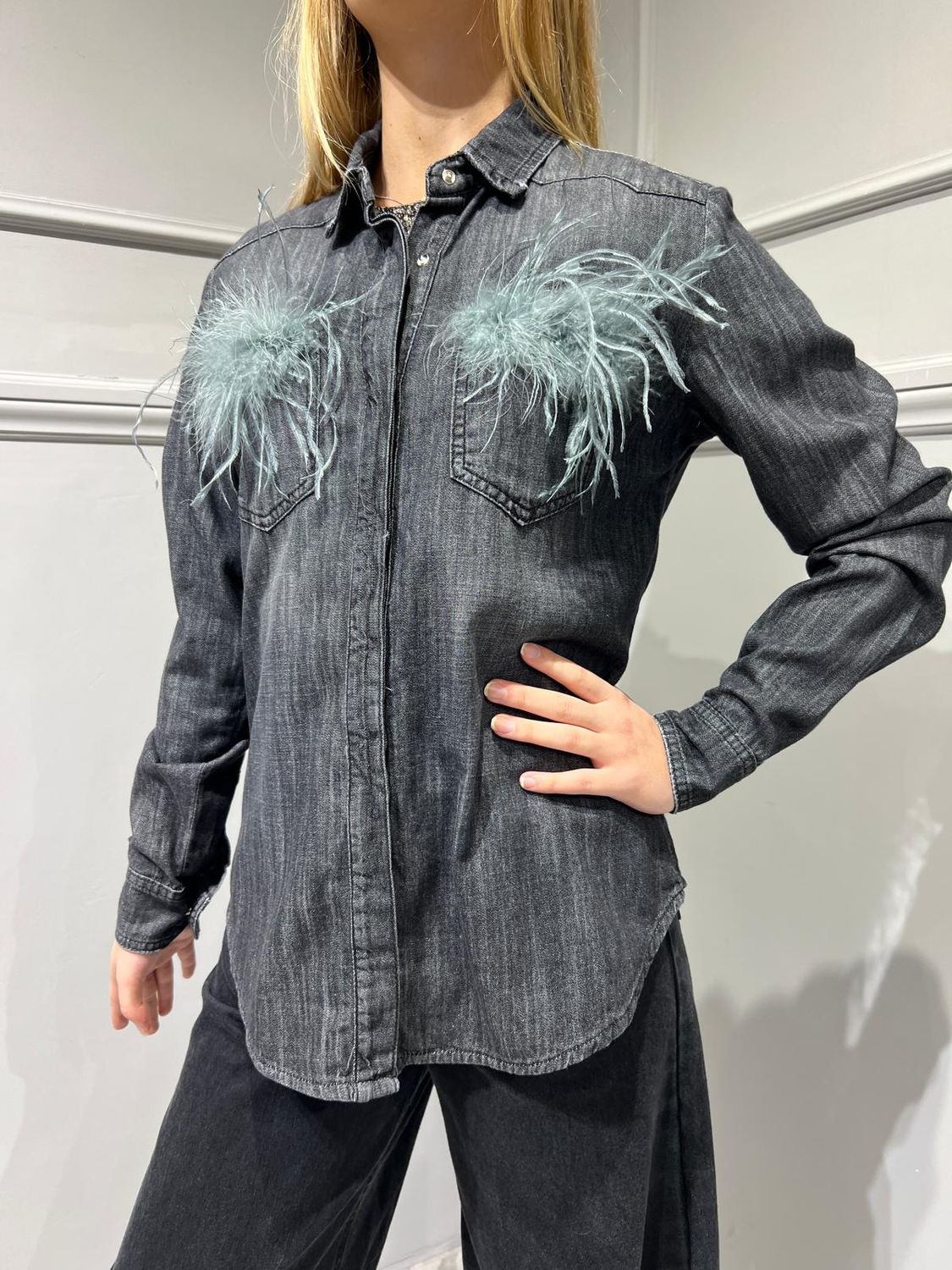 MOTEL - Camicia - ALFA-112C - Grigio