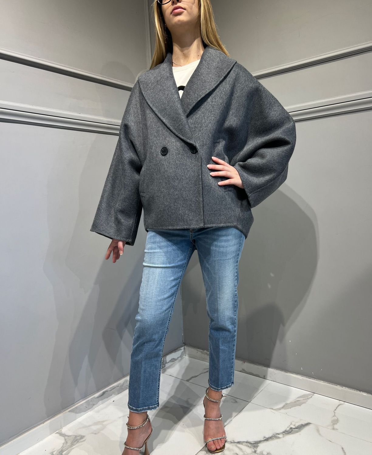 VICOLO - Cappoto outdoor - TS0053 - Grigio