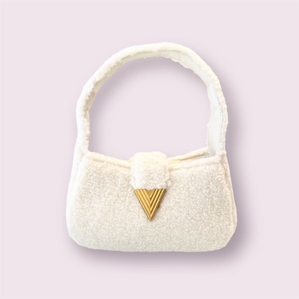 VICOLO - Borsa Fluffy date - AS0033 - Offwhite-a naturale
