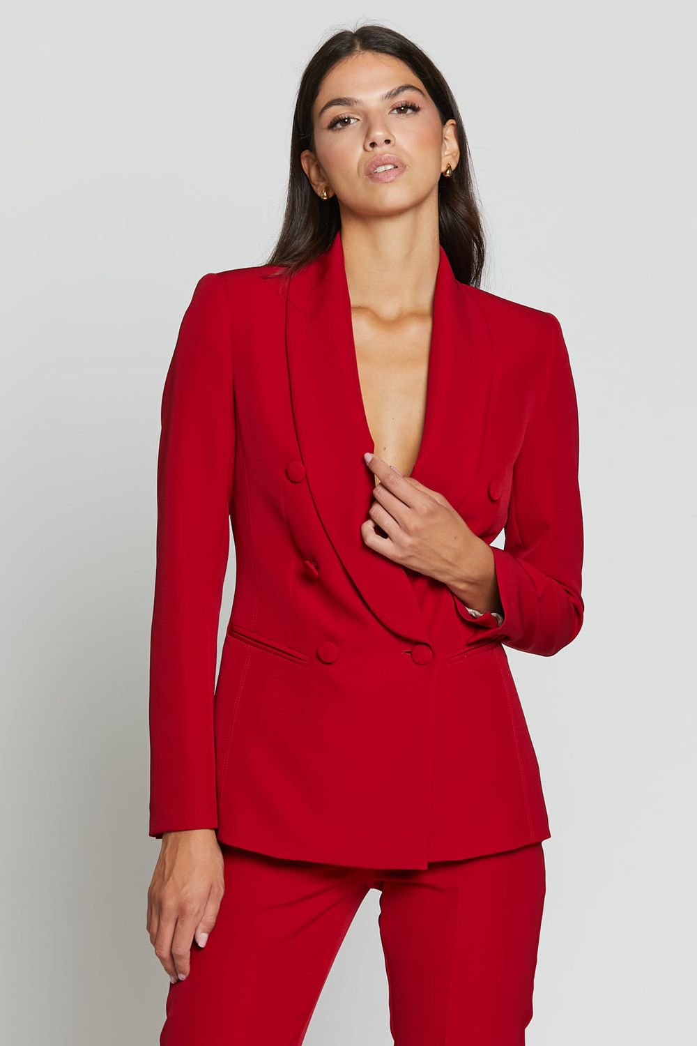 SILENCE LIMITED -Tailleur Blazer Musa Basic+Pantalone Basic Colore BORDEAUX