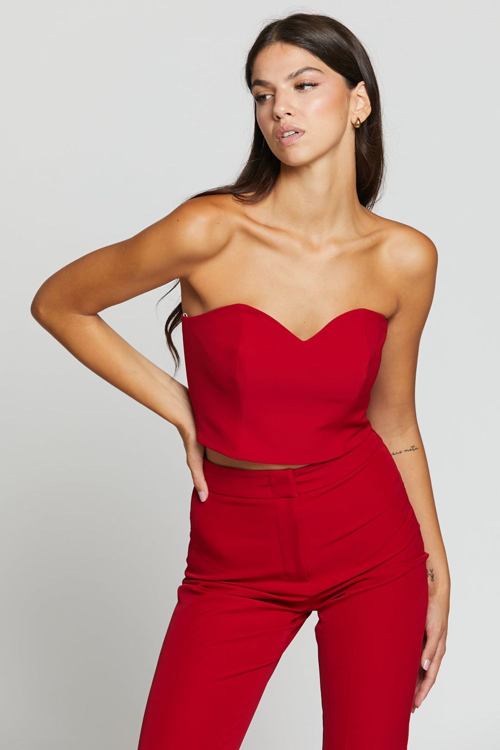 SILENCE LIMITED - Heart Top BordeauxColore BORDEAUX