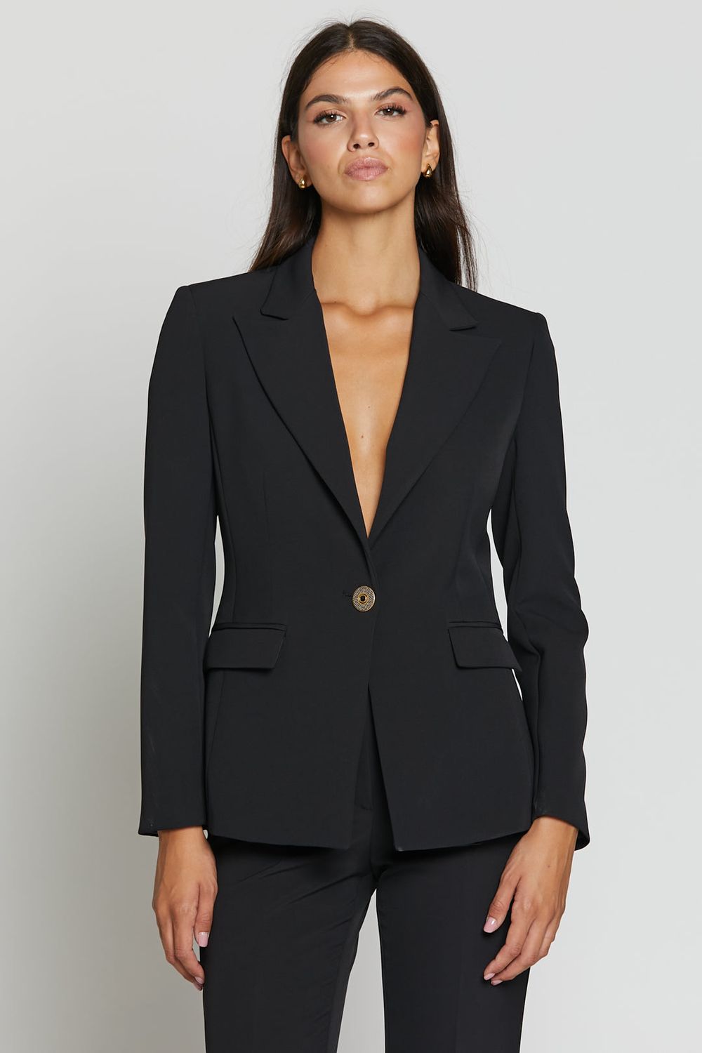 SILENCE LIITED - Tailleur giacca Afrodite Blazer+ Flare Pants Crepe Colore NERO