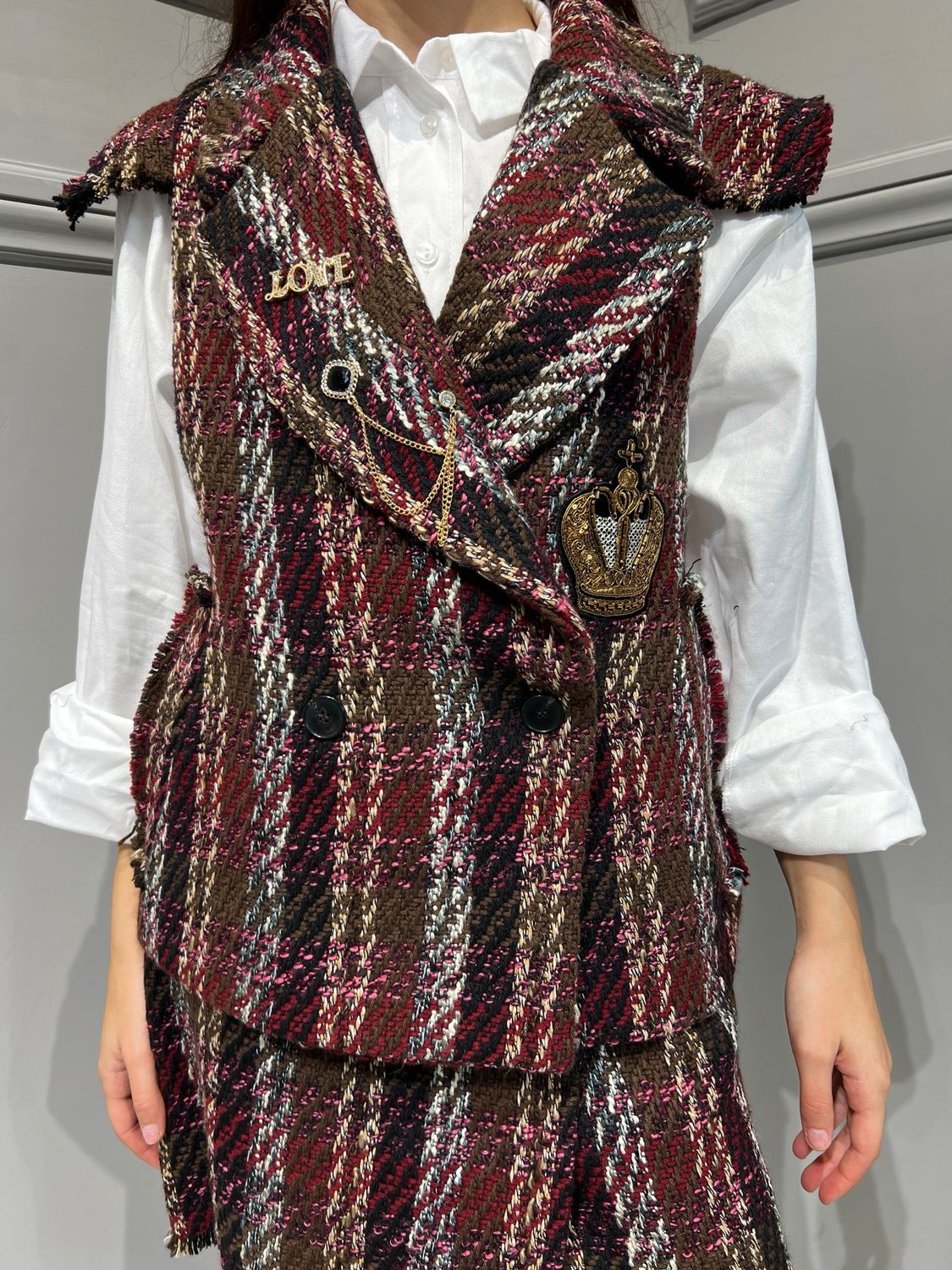 MOTEL - gilet doppio petto boucle’