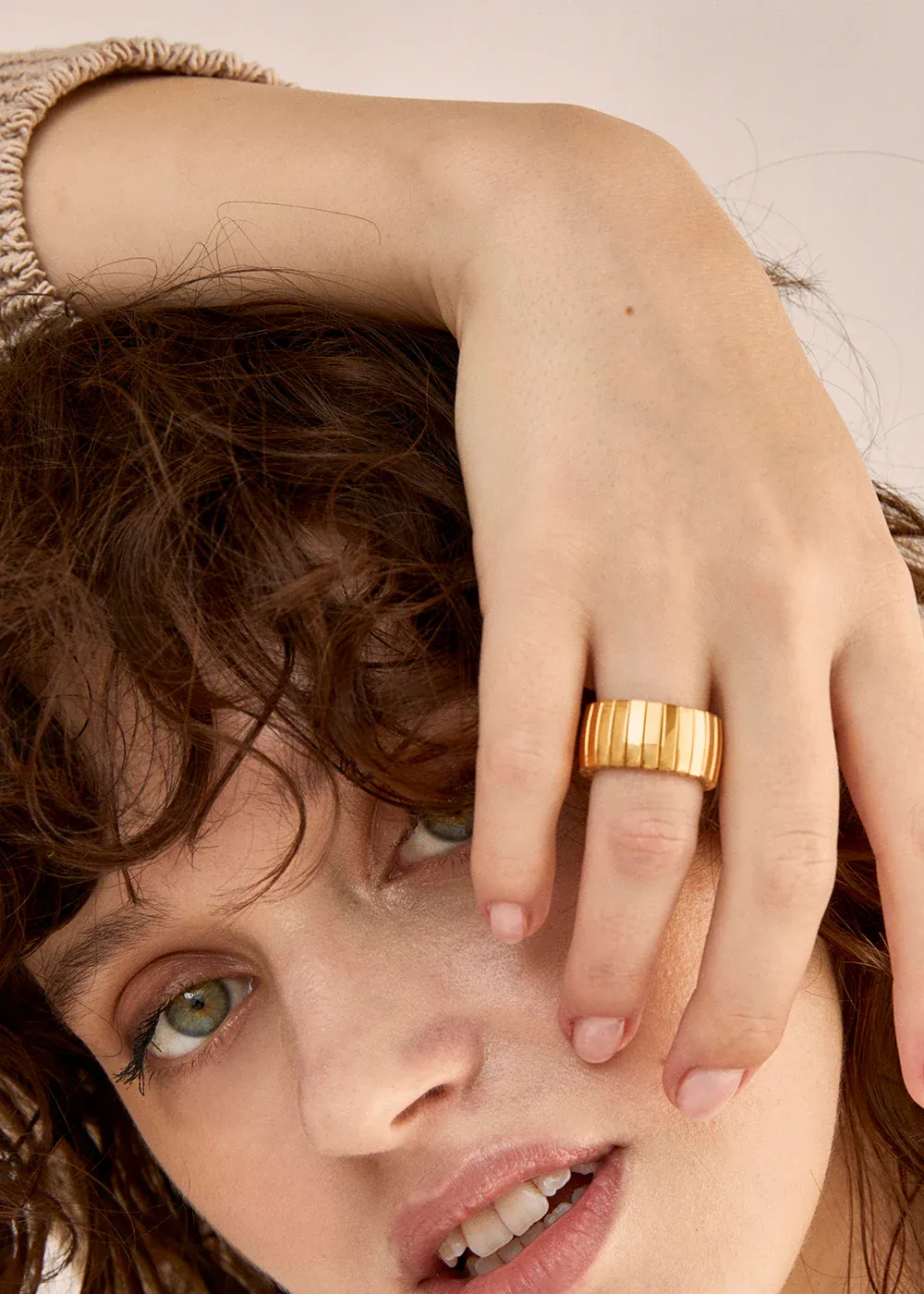 NALI&#39; - Anello joy maglia acc. inos. Oro - DWAN0223