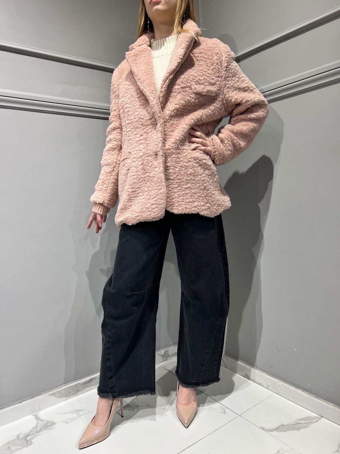 TENSIONE IN - giacca Teddy - rosa