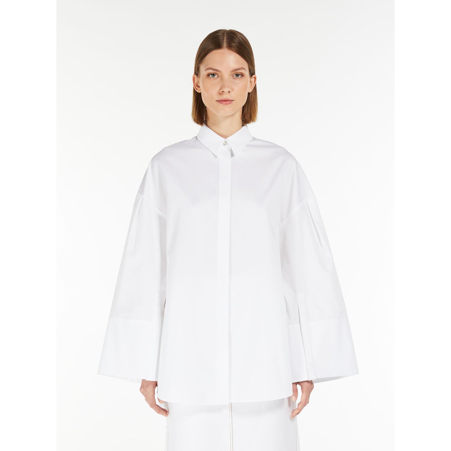 MAX MARA LEISURE - Casacca SAPORE in RASO PURO COTONE - BIANCO
